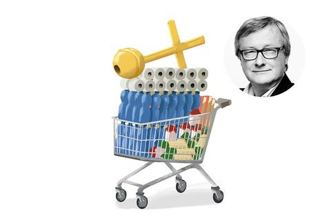 Illustration eines Einkaufswagens