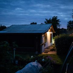 Eine Gartenlaube. Einer der Tatorte aus Münster