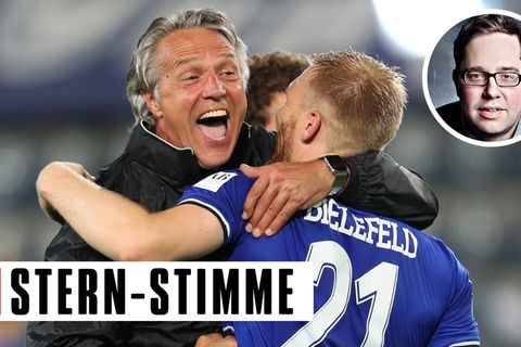 Nach dem Sieg über Dresden ist der Aufstieg von Uwe Neuhaus Arminia Bielefeld so gut wie sicher 