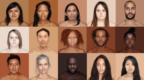 Menschen unterschiedlicher Hautfarbe