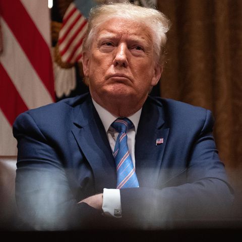 Donald Trump, Präsident der USA, im Kabinettsraum des Weißen Hauses