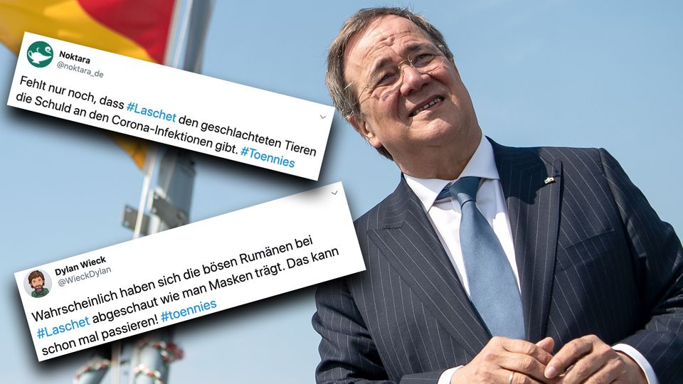 Armin Laschet zeiht nach einer Äußerung zum Coronavirus-Ausbruch in einem "Tönnies"-Schlachthof Kritik auf sich. Armin Laschet zeiht nach einer Äußerung zum Coronavirus-Ausbruch in einem "Tönnies"-Schlachthof Kritik auf sich.