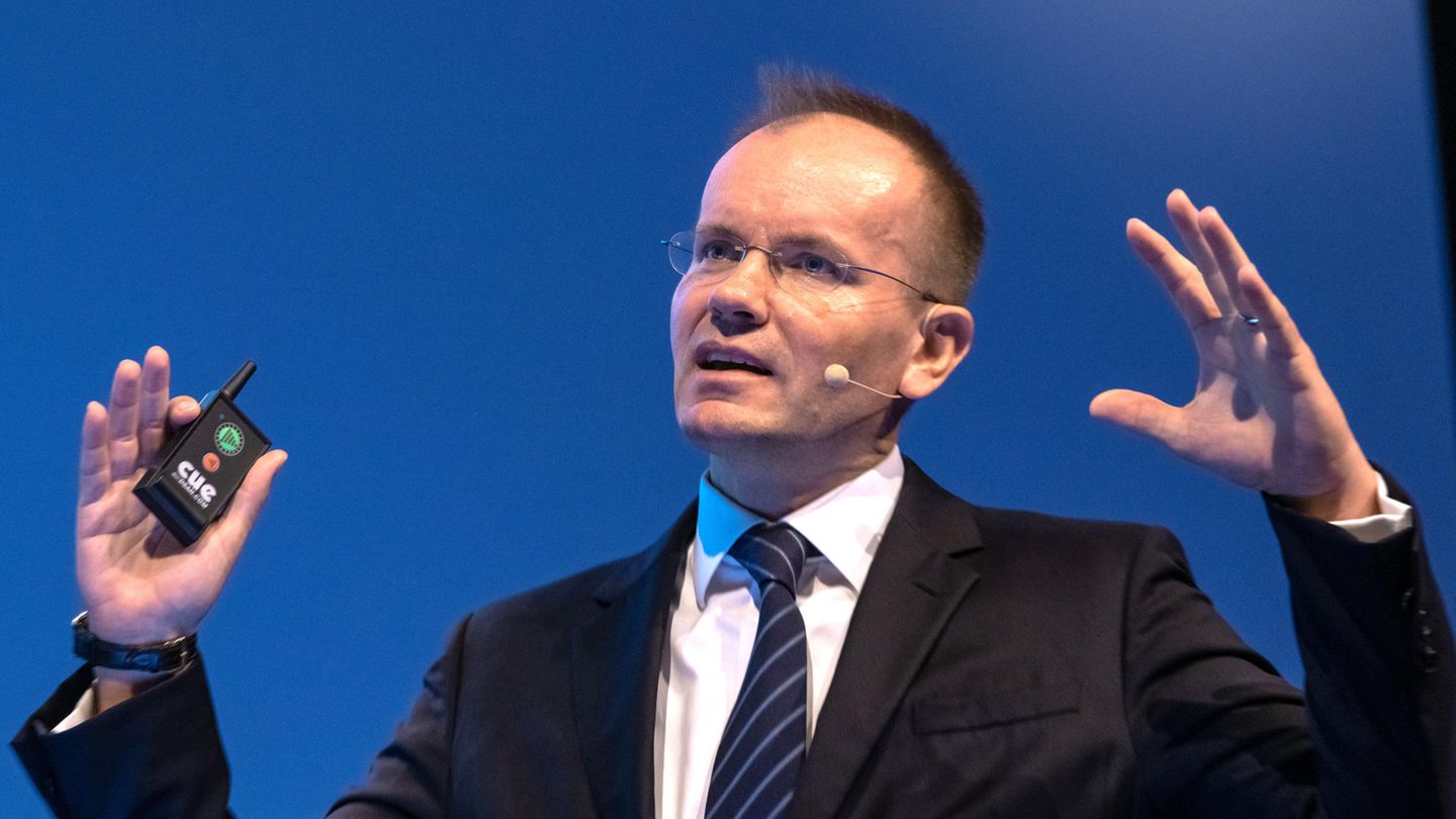Wirecard-Chef Markus Braun spricht auf der Hauptversammlung 2019