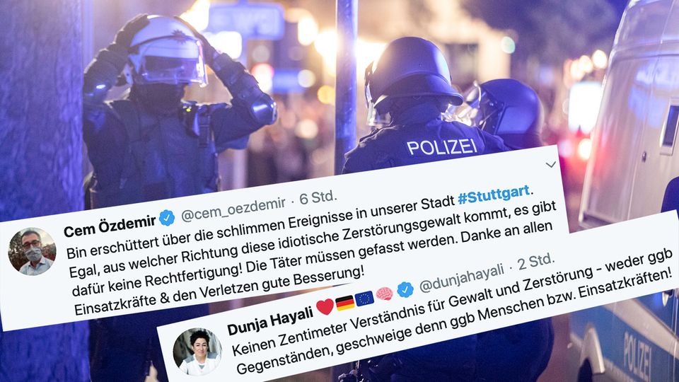 Stuttgart: Twitter-Reaktionen zur Gewaltnacht Stuttgart: Twitter-Reaktionen zur Gewaltnacht