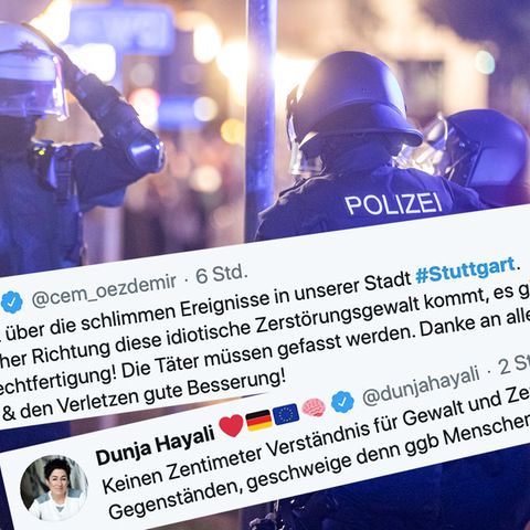 Stuttgart: Twitter-Reaktionen zur Gewaltnacht