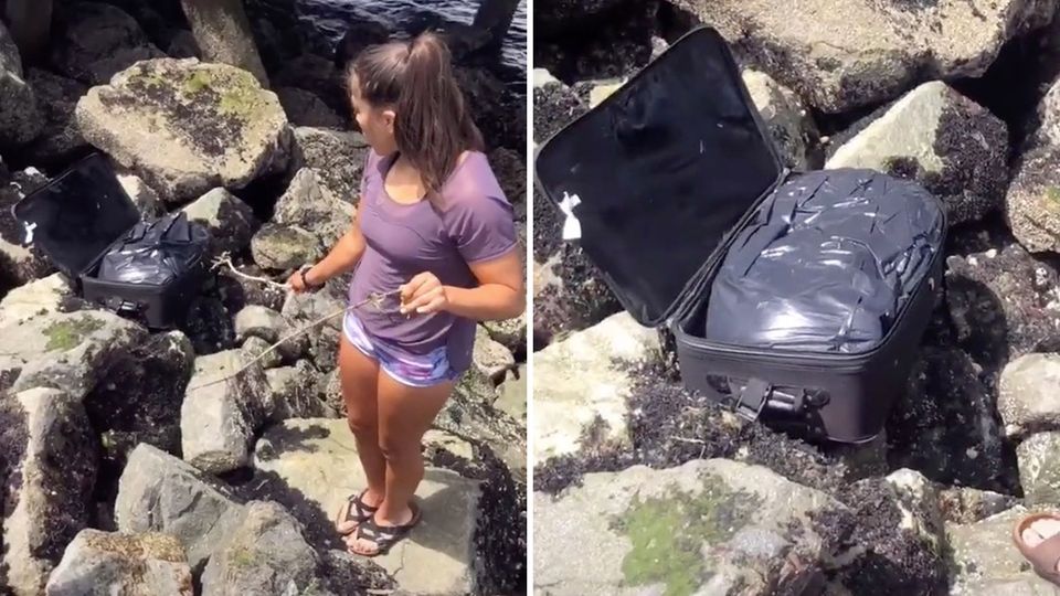 Jugendliche finden einen Koffer voller Leichenteile am Strand in Seattle.