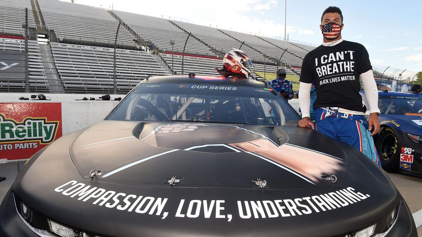 Nascar-Pilot Bubba Wallace mit "I can't breathe"-T-Shirt