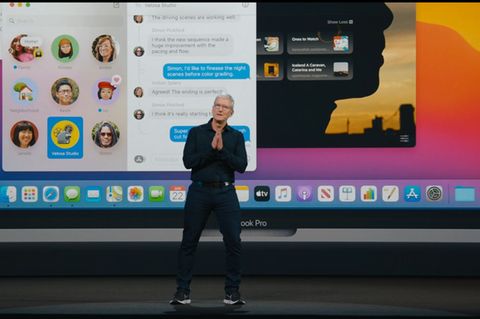 Tim Cook steht auf der Bühne
