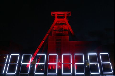 Nordrhein-Westfalen, Essen: Förderturm auf dem Gelände der Zeche Zollverein