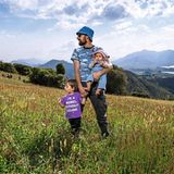 Manuel Villa mit seinen Kindern