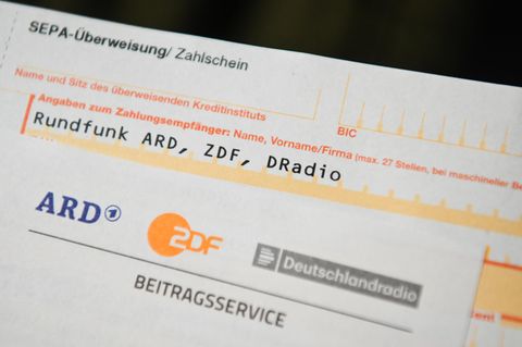 Überweisungsschein für den Rundfunkbeitrag
