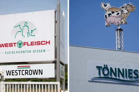 Firmenschilder von Westcrown und Tönnies