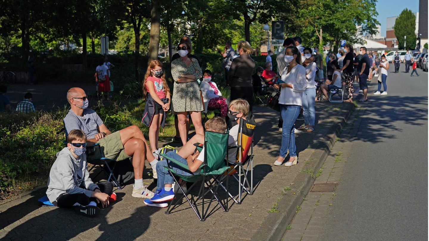 Coronavirus-Testzentrum in Gütersloh