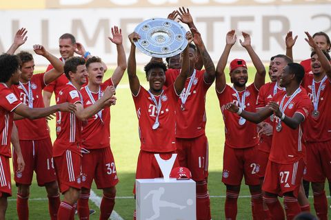 Bayern_Spieler feiern die Meisterschaft 2020