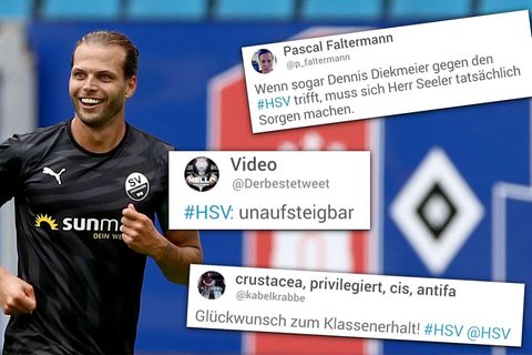 Twitter-Reaktionen: Relegation futsch: HSV von Sandhausen vermöbelt – das Netz kennt keine Gnade