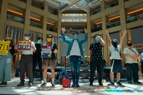 Pro-demokratische Demonstranten in Hongkong