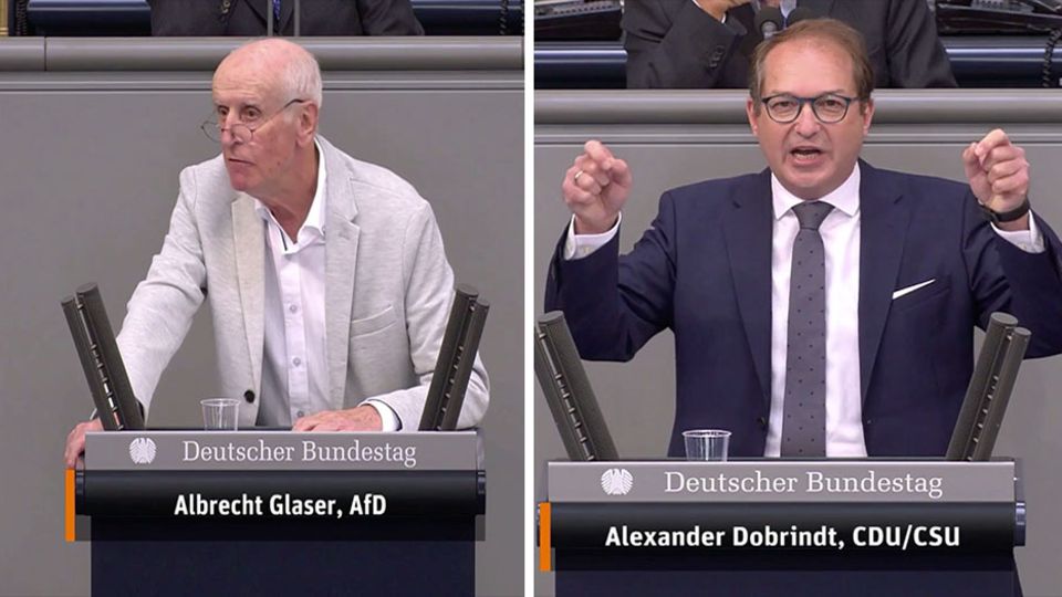 Bundestagsdebatte : "An Dummheit nicht zu überbieten": Alexander Dobrindt weist AfD-Mann in die Schranken Bundestagsdebatte : "An Dummheit nicht zu überbieten": Alexander Dobrindt weist AfD-Mann in die Schranken