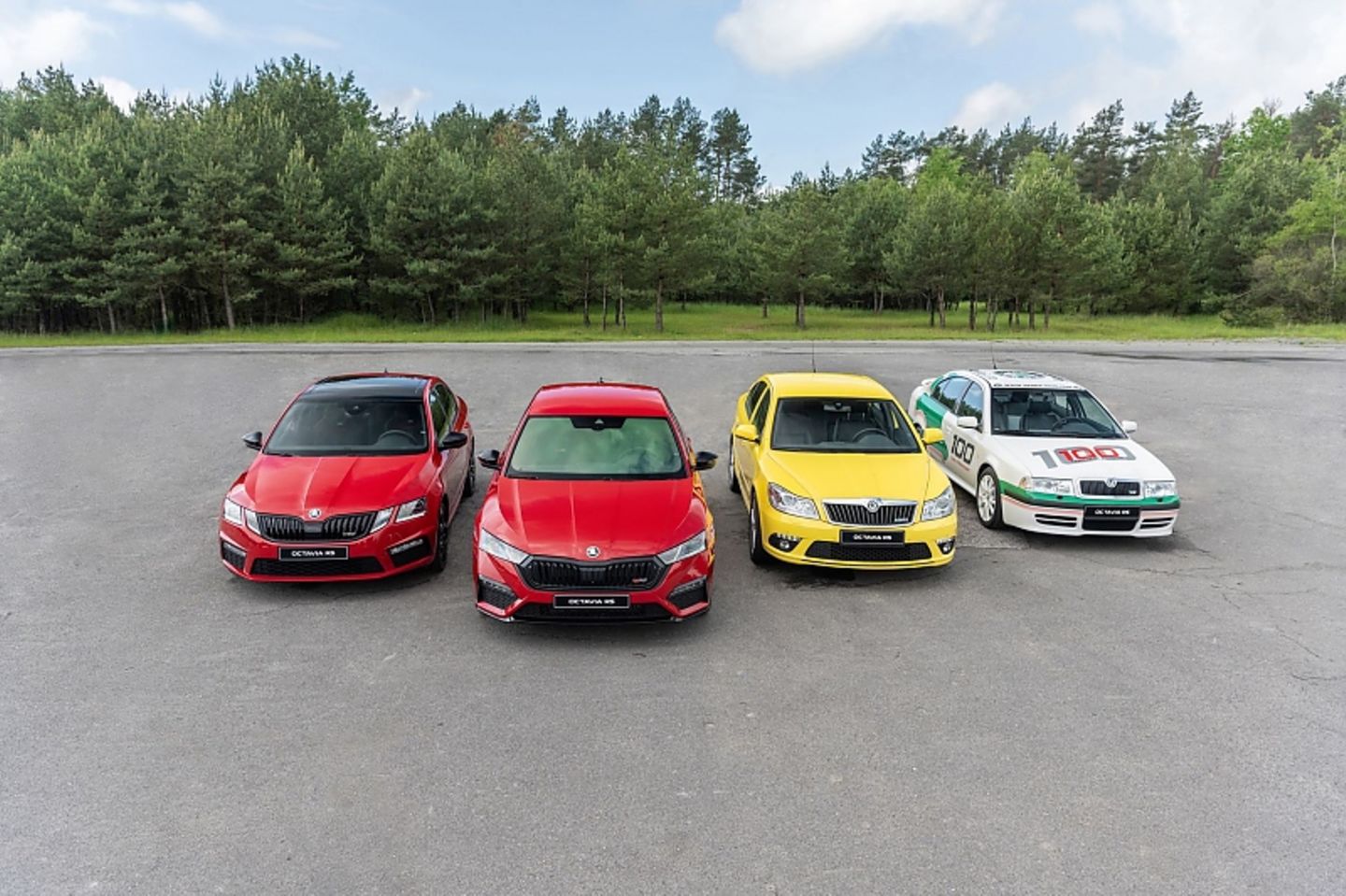 Vier Generationen Skoda Octavia RS