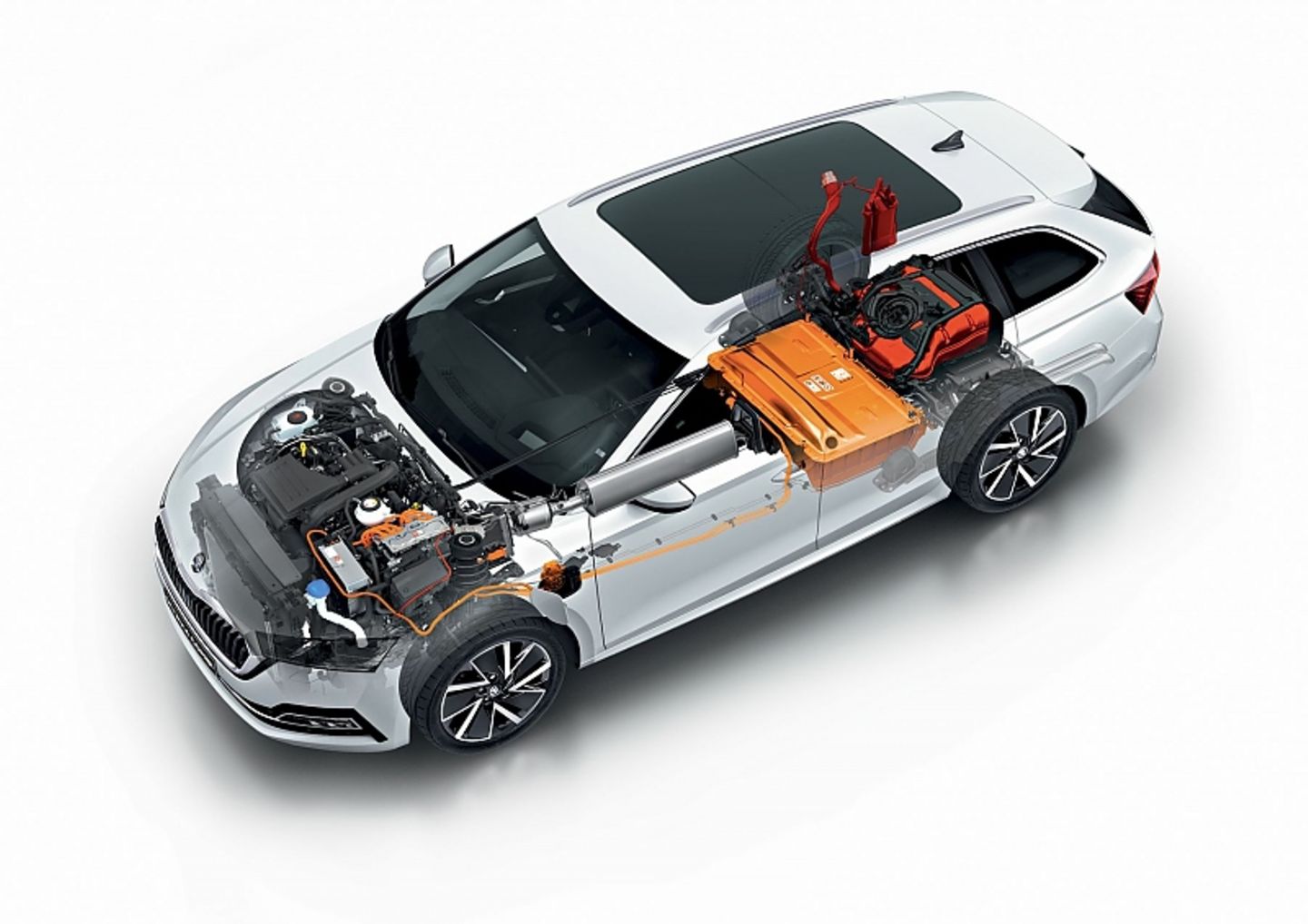 Der Skoda Octavia iV soll rein elektrisch bis zu 60 Kilometer weit kommen
