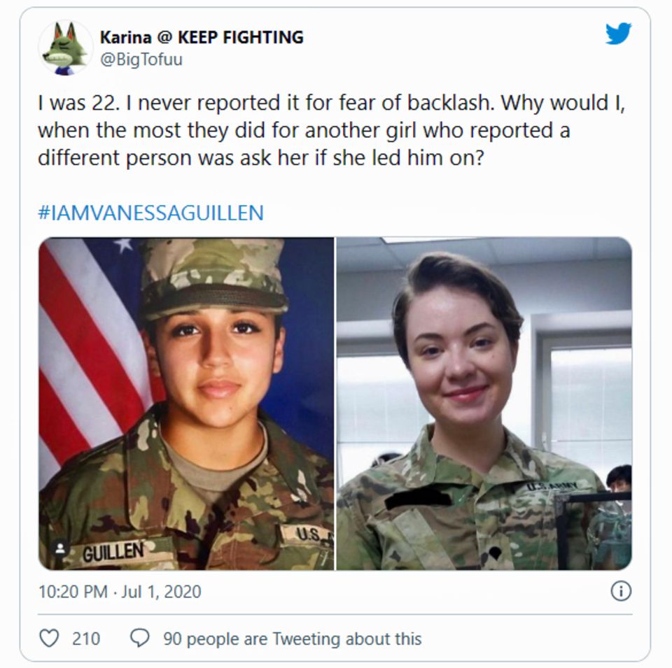 US-Army: Die Soldatin Vanessa Guillen wurde belästigt, ermordet und zerstückelt. Sie ist kein Einzelfall US-Army: Die Soldatin Vanessa Guillen wurde belästigt, ermordet und zerstückelt. Sie ist kein Einzelfall