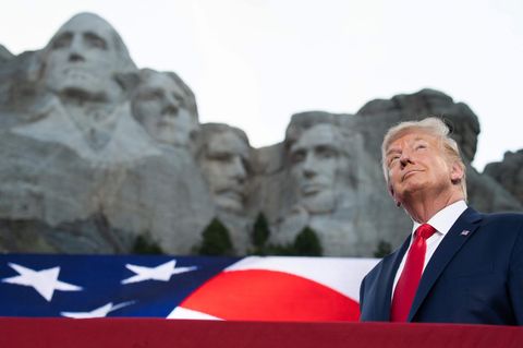 US-Präsident Donald Trump am Mount Rushmore