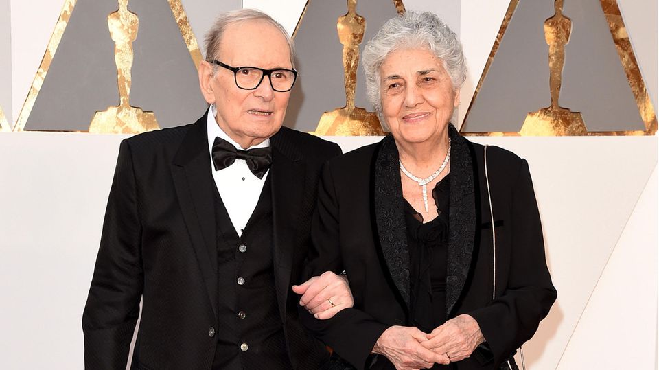 Ennio Morricone und seine Frau Maria Travia Ennio Morricone und seine Frau Maria Travia