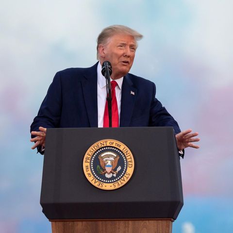Donald Trump am Rednerpult