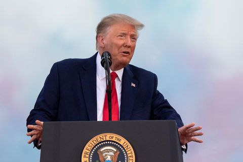 Donald Trump am Rednerpult
