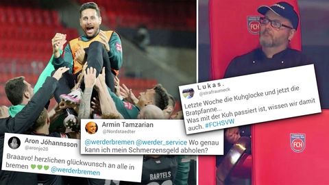Werder feiert Klassenerhalt und Pizarro – Bundesligafans erzürnt eine Bratpfanne