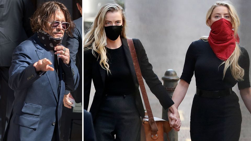 Johnny Depp und Amber Heard beim Prozessauftakt in London