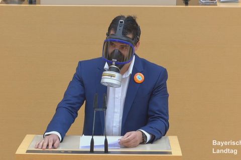 AfD-Abgeordnete Stefan Löw im Landtag von Bayern