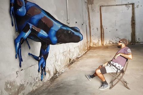 Künstler "Odeith": Graffitikünstler schafft täuschend echte 3D-Illusionen mit der Spraydose