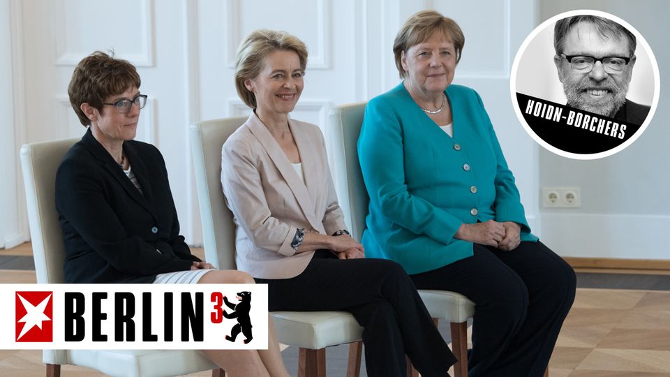 Annegret Kramp-Karrenbauer, Ursula von der Leyen und Angela Merkel
