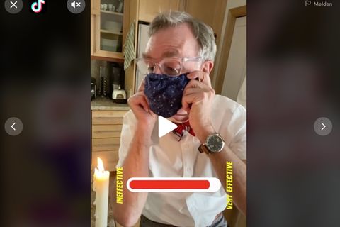 Post auf TikTok: Eine Botschaft an alle Skeptiker: Moderator zeigt, warum Masken so wichtig sind