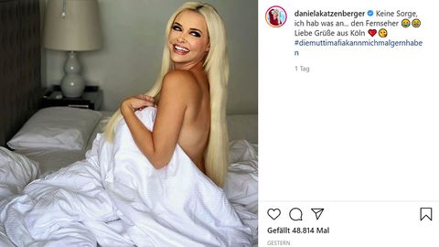 Daniela Katzenberger zeigt sich auf Instagram nackt im Bett