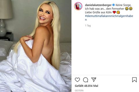 Daniela Katzenberger zeigt sich auf Instagram nackt im Bett