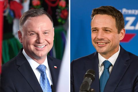 Andrzej Duda (l.) und Rafal Trzaskowski