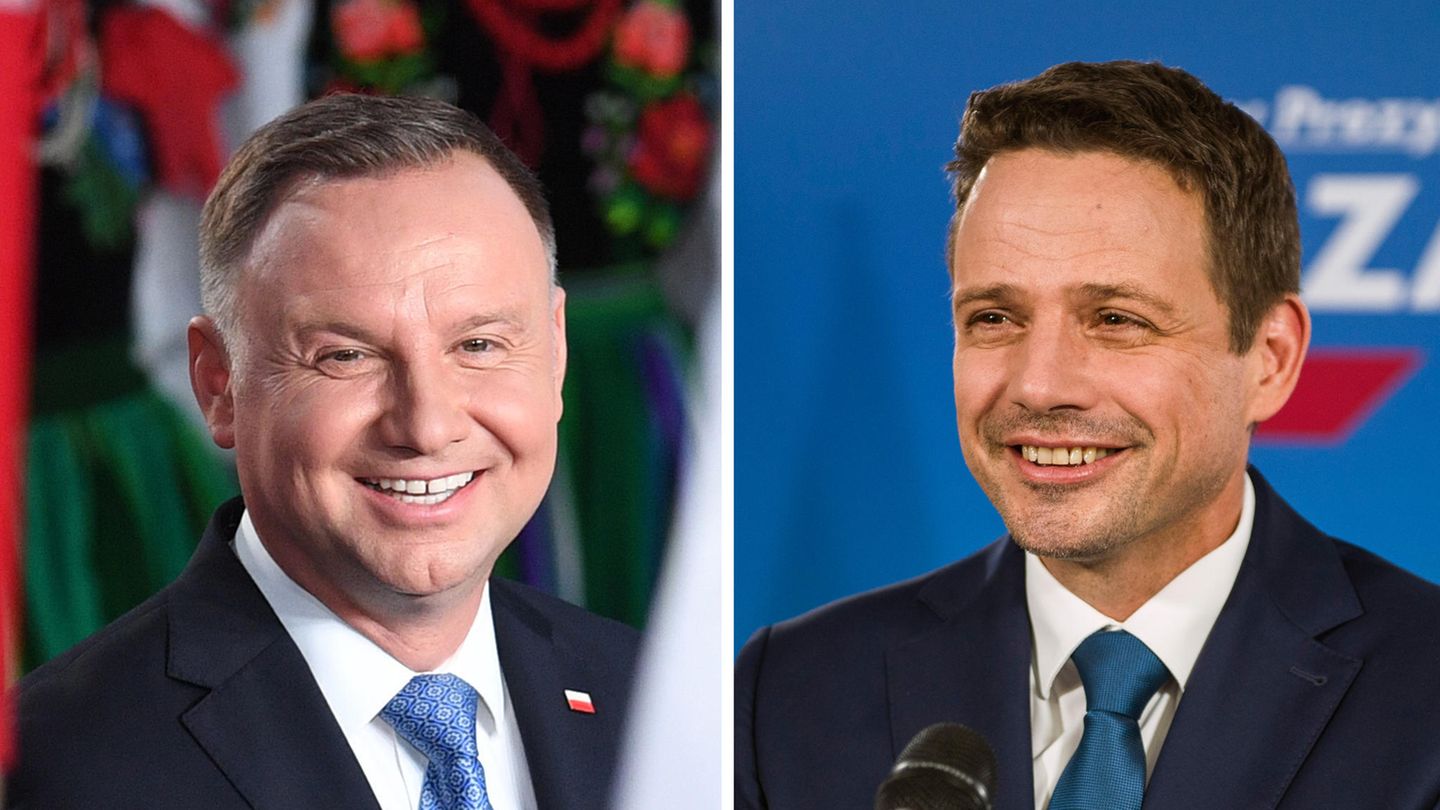 Andrzej Duda (l.) und Rafal Trzaskowski