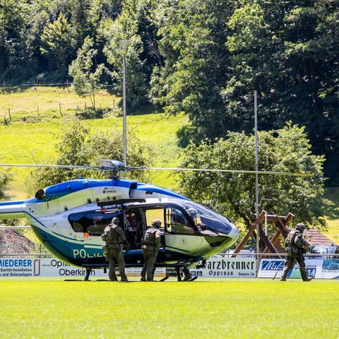 Polizeihubschrauber in Oppenau