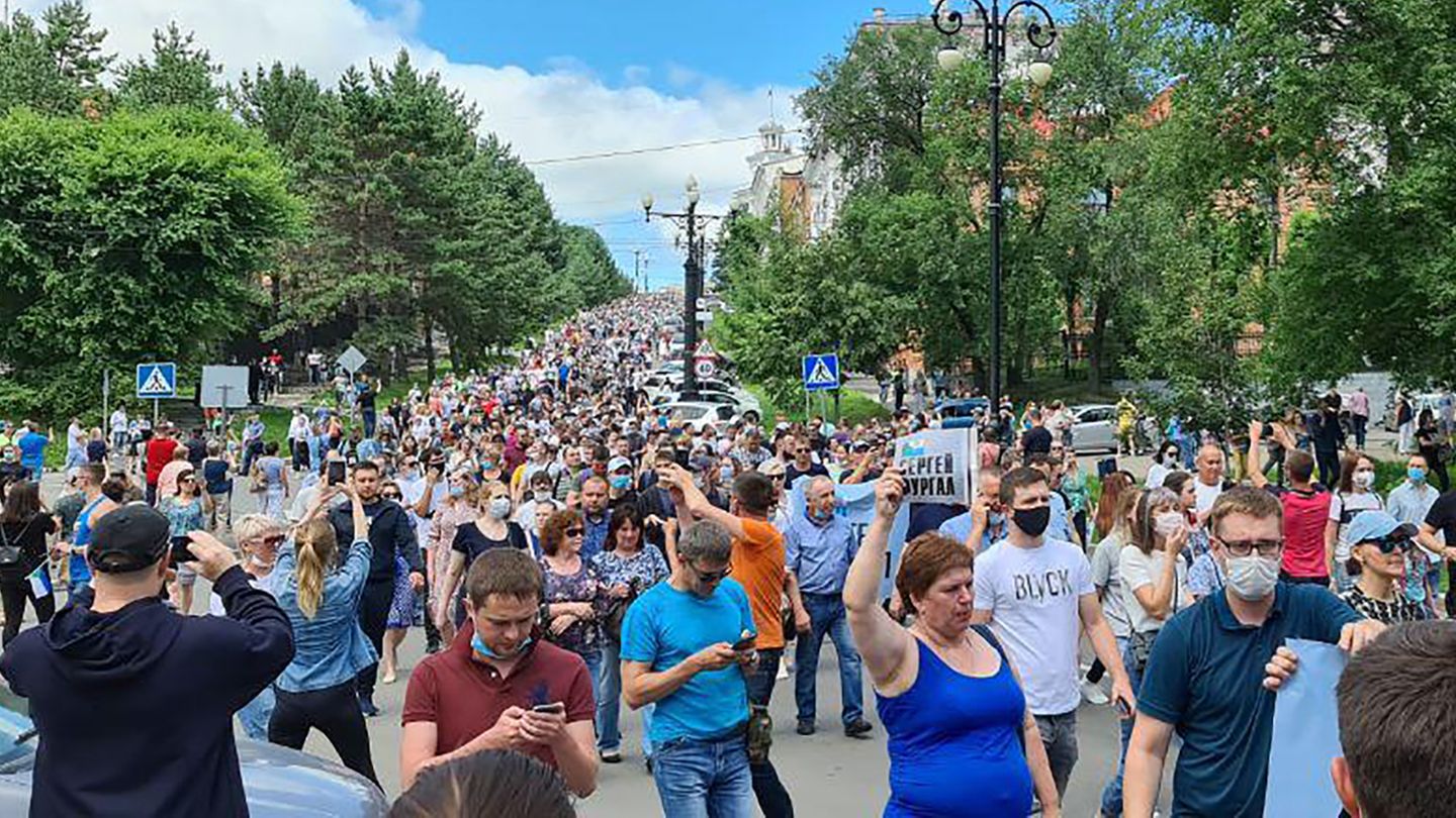Massenproteste in Chabarowsk: Putin auf Rachefeldzug: Im Fernen Osten bringt eine Verhaftung das Fass zum Überlaufen