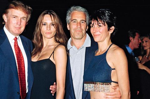 Donald Trump und Melania mit Jeffrey Epstein und Ghislaine Maxwell