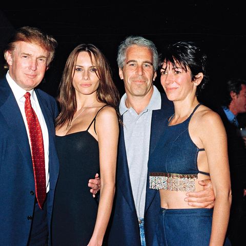 Donald Trump and Melania with Jeffrey Epstein and Ghislaine Maxwell