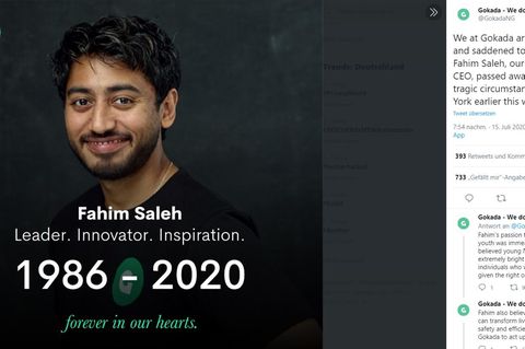 Fahim Saleh war CEO des Start-ups Gokada, das den Tod des Unternehmers via Twitter verkündete