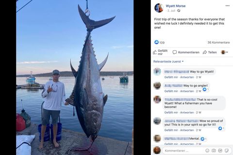 Küste vor Maine: Teenager fangen 300 Kilo schweren Thunfisch – der Kampf dauerte sieben Stunden