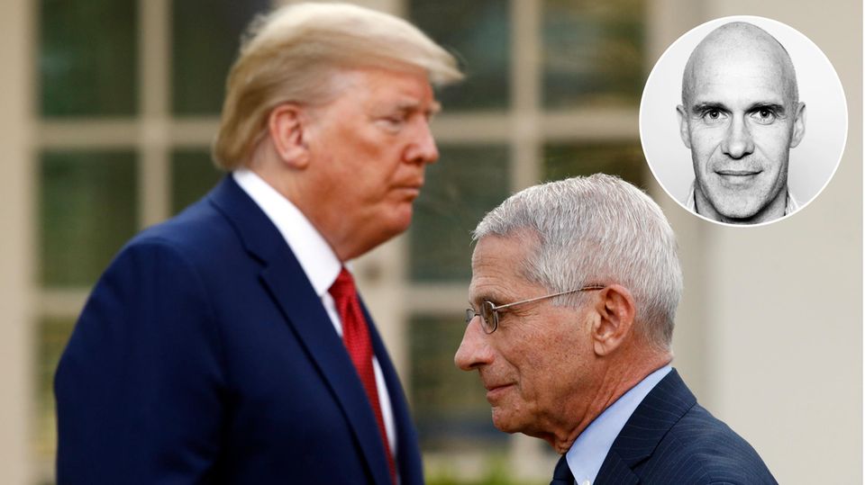 Trump Fauci US-Präsident Donald Trump (l.) und Anthony Fauci, Direktor des Nationalen Instituts für Infektionskrankheiten, einigen sich wohl nicht mehr auf ein Vorgehen gegen die Corona-Pandemie (Archivbild)