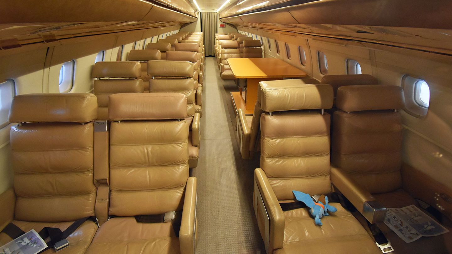 Das Innere der Concorde in Toulouse mit der ersten Leder-Ausstattung