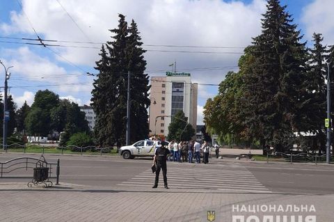 Ukraine: Die Polizei riegelt die Innenstadt von Luzk ab