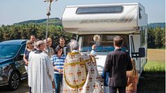 Jährliche Fahrzeugweihe in Maria Vesperbild (Bayern)
