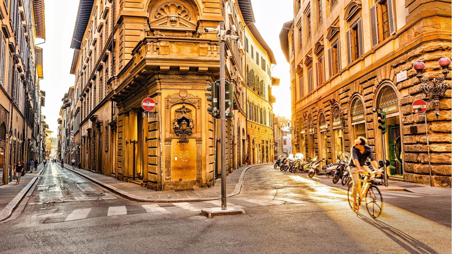 Eine Straße in Florenz