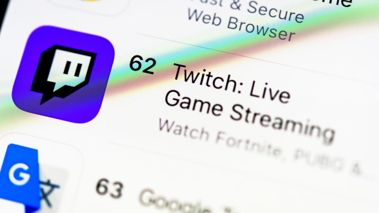 Screenshot mit Link zur Streaming-Plattform Twitch